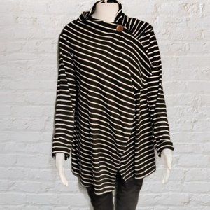 Striped wrap sweater by Bobeau